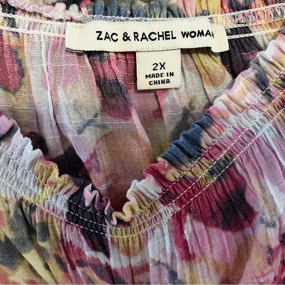 Zac & Rachel Multicolor spring summer Floral Blouse - Picture 4 of 5